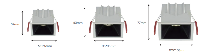 Virage Series receseed spot lights 7W